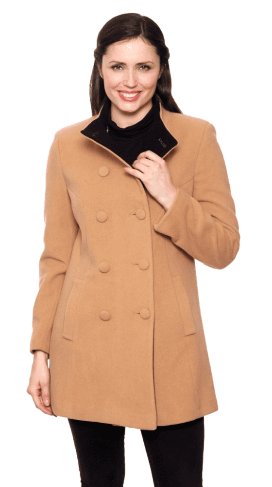 K9019C Italian Cashmere & Virgin Wool Collarless Double Breasted
