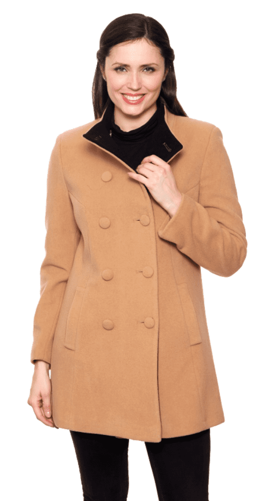 K9019C Italian Cashmere & Virgin Wool Collarless Double Breasted Jacket