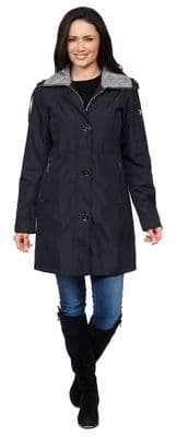 MODA❤️ Up to Plus ❤️ Womens Lightweight Black Coat db58