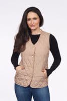 Plus Size Microfibre Gilet DB703 Beige