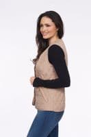 Plus Size Microfibre Gilet DB703 Beige