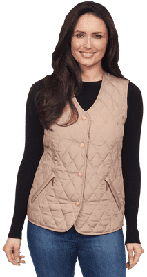 Plus Size Microfibre Gilet DB703 Beige