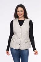 Plus Size Stone Microfibre Gilet DB701