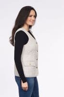 Plus Size Stone Microfibre Gilet DB701