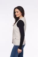 Plus Size Stone Microfibre Gilet DB701