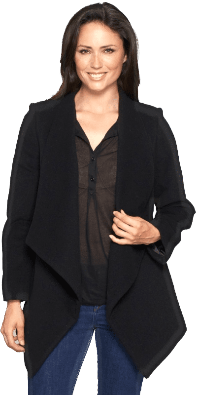 Women's Cashmere & Wool Waterfall Drape Coat K9099C