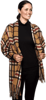Women's Lightweight Italian Made Acrylic Check Shawl