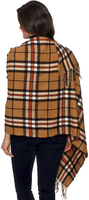 Women's Lightweight Italian Made Acrylic Check Shawl