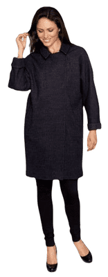 Womens Airforce Blue Cocoon Coat K1441