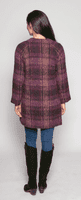 Womens Alpaca/Mohair Collarless Plus Size Coat K128F Size 26