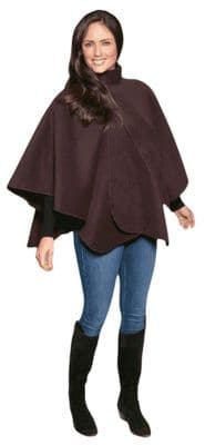 Womens Aubergine Short Cape and Scarf K1336
