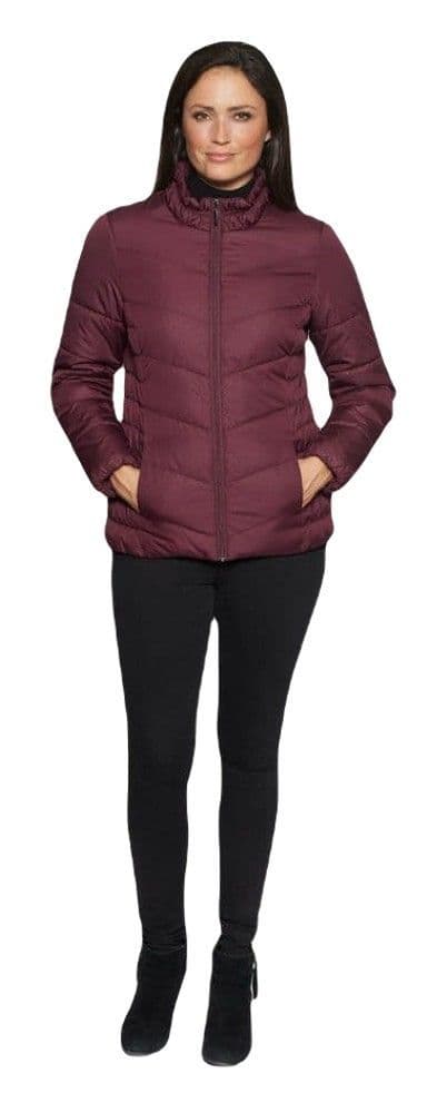 Womens Berry Short Padded Zip Up Jacket db6508