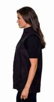 Womens Black Faux Sheepskin Gilet db800
