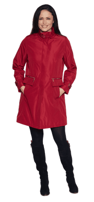 Womens Button Up Flyfront Showerproof Raincoat db695
