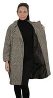 Womens Cocoon Such Tweed Fashion Coat K1441