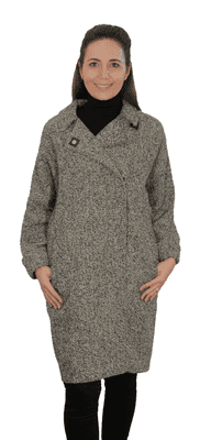 Womens Cocoon Such Tweed Fashion Coat K1441