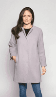 Womens Faux Cashmere Collarless Coat K128W