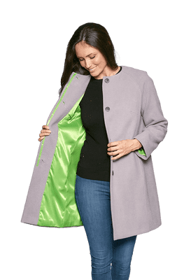 Womens Faux Cashmere Collarless Coat K128W