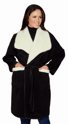 Womens Faux Wool Blanket Coat K1446