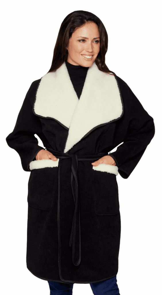 Womens Faux Wool Blanket Coat K1446