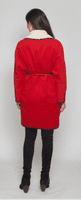 Womens Faux Wool Red Coat K1446