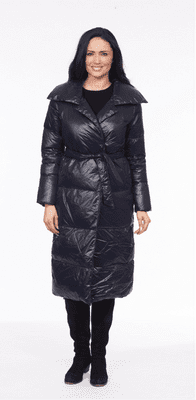 Womens Feather Down Belted Down Coat db047