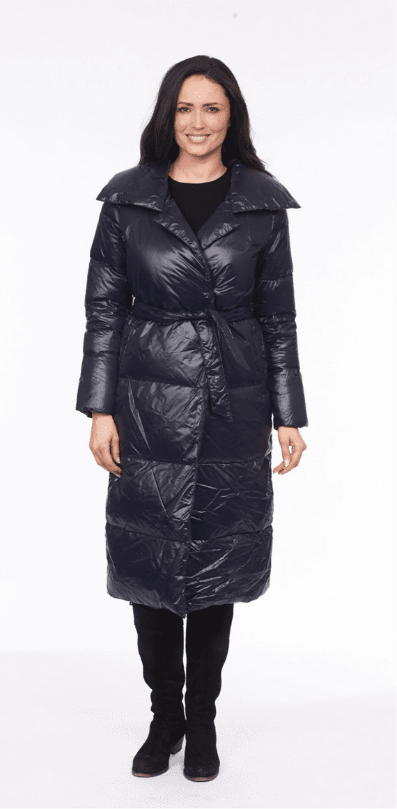 Womens Feather Down Belted Down Coat db047