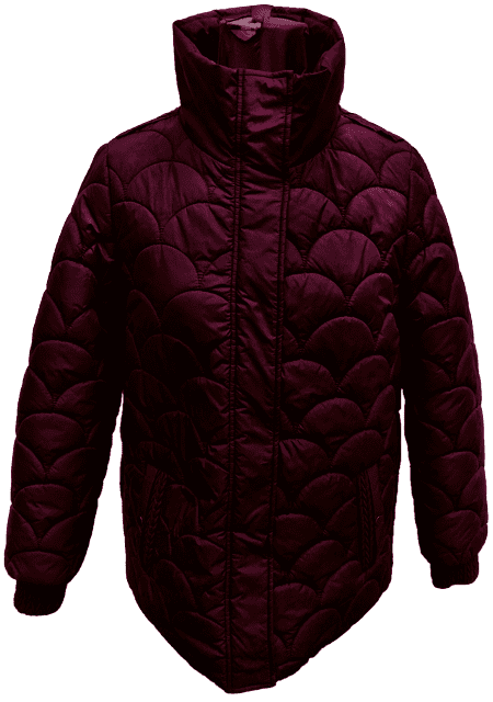 Womens Funnel Collar Padded Dark Lilac Jacket db7020