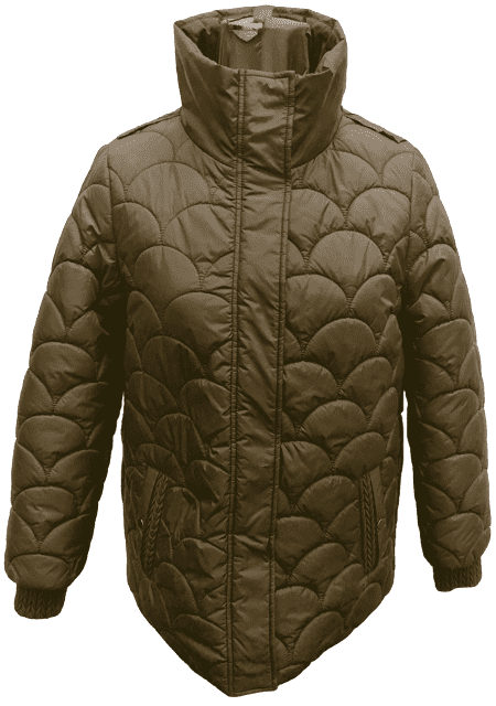 Womens Funnel Neck Padded Stone Anorak Jacket db7020