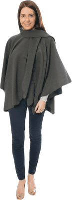 Womens Green Short Cape and Scarf K1336