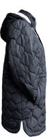 Womens Hooded Padded Winter Black Anorak Coat db7019