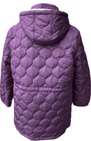 Womens Hooded Padded Winter Dark Lilac Anorak Coat db7019