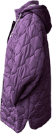 Womens Hooded Padded Winter Dark Lilac Anorak Coat db7019