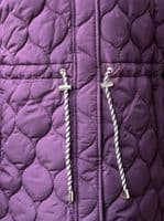 Womens Hooded Padded Winter Dark Lilac Anorak Coat db7019