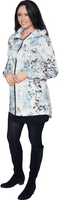 Womens  Lightweight Travel Jacket Turquoise Print db3127