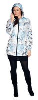 Womens  Lightweight Travel Jacket Turquoise Print db3127