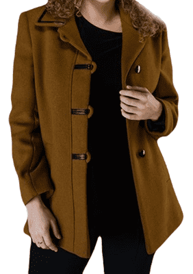 Womens Long Wool Mix Olive Jacket K927