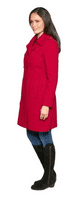 Womens Luxury 5% Cashmere Wool  Warm Double Breasted Red Coat K715C