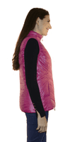 Womens Luxury Reversible Quilted Feather Down Pink Navy Gilet db324