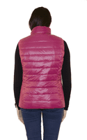 Womens Luxury Reversible Quilted Feather Down Pink Navy Gilet db324