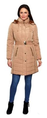 Womens Luxury Warm Padded Gold Coat db640