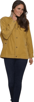 Womens Microfibre Button Up Gold Jacket db1628