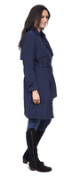 Womens Navy Lightweight Trench Coat db290