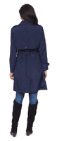 Womens Navy Lightweight Trench Coat db290