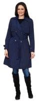 Womens Navy Lightweight Trench Coat db290