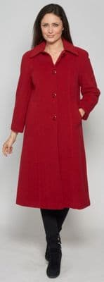 Womens Petite Fit Elegant Coat with Peter Pan Collar K7065J
