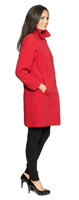 Womens Red Microfibre Coat db696