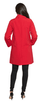 Womens Red Microfibre Coat db696