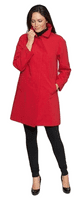 Womens Red Microfibre Coat db696