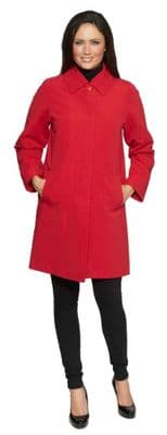 Womens Red Microfibre Coat db696